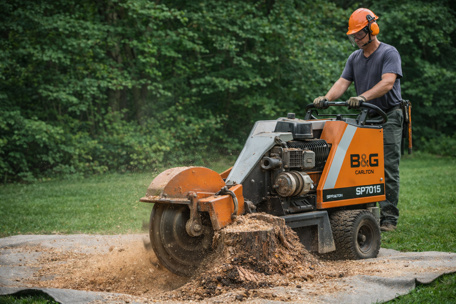 Stump grinding service